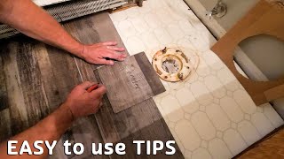 How to Install Vinyl Plank Flooring Into a Bathroom [upl. by Euqirat]