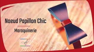 Création dun noeud papillon en cuir  Accessoire cuir fait main tuto [upl. by Nylsirk]