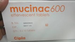 Mucinac 600 Tablet  Uses Sideeffects Reviews and Precautions in hindi [upl. by Schuyler729]