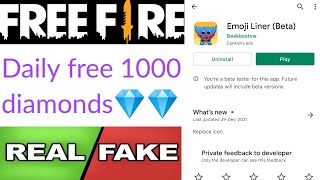 Emoji Liner app real or fake  free diamonds  Garena free fire  Tech Lover DK [upl. by Ydnor]