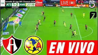 Atlas vs América En Vivo Donde Ver A QUE HORA JUEGA AMERICA VS ATLAS Partido JORNADA 10 TUDN EL 7 [upl. by Annaujat]