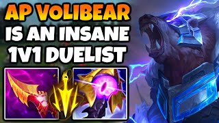 I had NO IDEA how STRONG AP VOLIBEAR IS INSANE DUELIST LANE BULLY SPLIT PUSHER [upl. by Anaj]