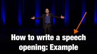 How to write a speech opening Example [upl. by Okajima56]