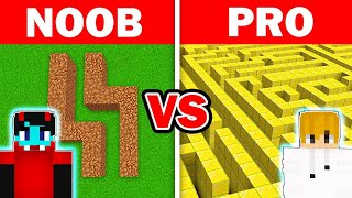 Minecraft NOOB vs PRO GIANT MAZE BUILD CHALLENGE Tagalog [upl. by Alexandrina]