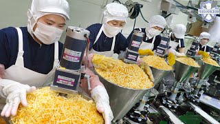 치즈반 떡반 모짜렐라 치즈떡볶이 amp 치즈 떡볼 대량생산 식품 공장  Cheese Tteokbokki Mass Production Food Factory [upl. by Whittaker169]