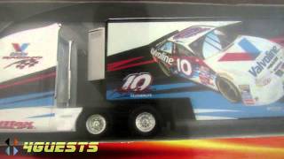 Hot Wheels Team Transporters Valvoline Nascar Racing No 10 Johnny Benson Jr [upl. by Adierf879]