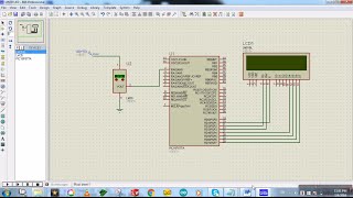 LM35 to PIC16F877A Proteus Simulation  Temperature Sensor to PIC [upl. by Kalam]