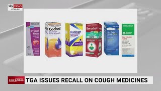 TGA issues recall for dozens of cough medicines [upl. by Mellman]