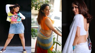 Best of Anasuya Pics in Instagram  Anasuya Bharadwaj Hot  Photoshoot  Navel  The Celebrity Vlogs [upl. by Jacie]