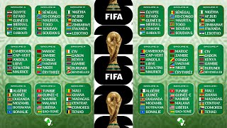 ⚽️GROUPES ZONE AFRIQUE Algérie Maroc Sénégal Égypte  QUALIFICATIONS COUPE DU MONDE 2026🏆 [upl. by Quickman]