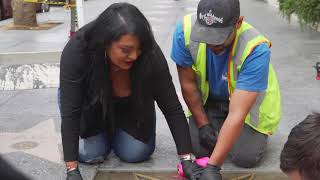 Selena Hollywood Walk of Fame Star Making [upl. by Ahsyat923]