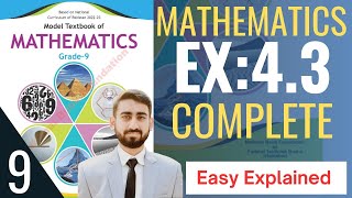 class 9 mathematics ex 43 complete  Class 9 Exercise 43 NBF Maths Ex 43 Class 9th federal board [upl. by Obocaj]