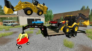 Starting Construction Company with Abandoned Barns  Farming Simulator 22 [upl. by Larkin552]