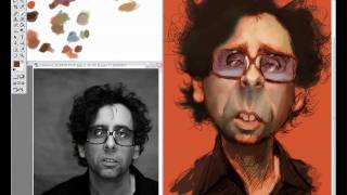 Tim Burton caricature demo part12 [upl. by Tloh]