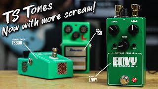 Mythos Envy Overdrive Demo amp Shootout  Envy vs TS9 vs TS808 Tube Screamer [upl. by Nodnart84]