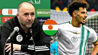 CONFÉRENCE DE PRESSE DJAMEL BELMADI ALGERIE NIGER APRES MATCH [upl. by Eidnas536]