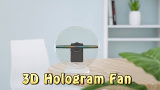 Portable 3D Hologram Fan Digital Holographic Projector Advertising Display Fan [upl. by Hakeber]