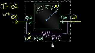 Conversion of galvanometer into ammeter  Moving charges amp magnetism Physics  Khan Academy [upl. by Hsemar538]