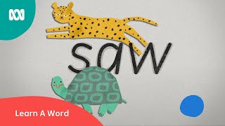 How To Spell And Write Saw  Learn A Word  ABC Kids [upl. by Ludovika]