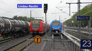 🌧️LindauReutin😎Wenn man den Bahnhof doppelt sieht Gleisänderungen Gratisdusche am🚿Bahnsteig [upl. by Eiramrefinnej]