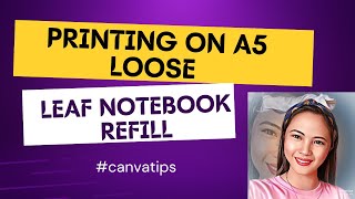 Printing in A5 Loose leaf Notebook Refill [upl. by Johnette]