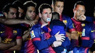 Barcelona vs Valladolid 190513 celebracion del campeon liga 20122013 [upl. by Forsyth]