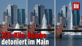 Weltkriegsbombe wird in Frankfurt gesprengt [upl. by Hsatan]