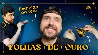 😱 ESTRELAS DE OURO NO TETO  Fiz estrelas com folhas de ouro  REFORMA DO QUARTO PARTE 4 [upl. by Adelle]