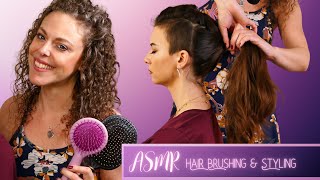 ASMR Corrina amp Jess 🥰 Hair Brushing Styling amp Just a few Whispers for Sleep [upl. by Mlawsky323]