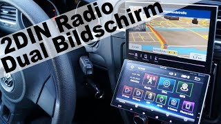 Dual Bildschirm 2DIN Autoradio von TUVVA  unboxing einbau und review [upl. by Tsiuqram]