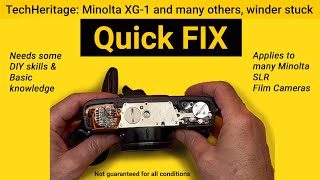 Quick Fix Minolta XGXDX winding lever locked up shutter not firing [upl. by Ariaz]