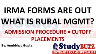 IRMA forms are out What is Rural Management Imp dates  Admission Procedure  Cutoffs  Placements [upl. by Aierdna474]