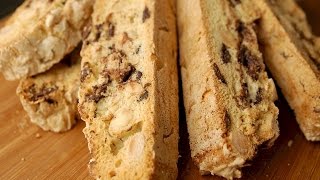 Chocolate Almond Biscotti Recipe Demonstration  Joyofbakingcom [upl. by Ahsercul]