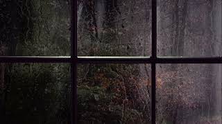 Rain Sound On Window with Thunder Sounds Heavy Rain for Sleep Study and Relaxation Meditation sleep [upl. by Melinda]