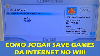 COMO BAIXAR SAVES DE JOGOS NA INTERNET E JOGAR NO WII  JOGOS 100 COMPLETOS  SAVEGAME MANAGER GX [upl. by Ileane]