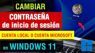 Como cambiar la Contraseña de mi pc o laptop Windows 11 2024 [upl. by Elum]