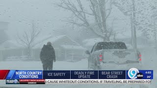 Heavy lake effect snow in Watertown [upl. by Dellora]