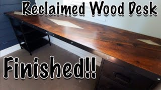 Reclaimed wood desk part 4 [upl. by Sivia]