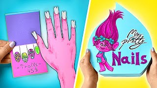 WOW Fantasy Paper Manicure Design💖 Paper Makeover Fun amp Easy Crafts by Imagine PlayWorld [upl. by Aliekat]