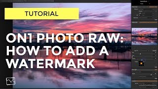 ON1 Tutorial  How To Add A Watermark [upl. by Groves734]