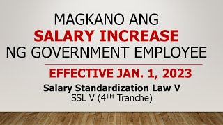 SALARY INCREASE NG GOVERNMENT EMPLOYEES  Effective January 1 2023 [upl. by Nnarefinnej]