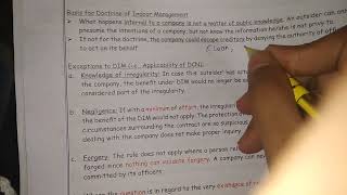 doctrine of indoor management and its exceptions  applicabiity of doctrine of constructive notice [upl. by Lord697]