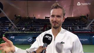 Daniil Medvedev  R1 PostMatch Interview  2024 Dubai Duty Free Tennis Championships [upl. by Ddal]