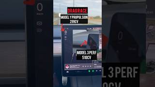 Drag Race  Tesla Model 3 Performance 510cv VS Tesla Model Y propulsion les 2 extrêmes 😅 [upl. by Nhguav]