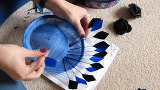 How to make a percher hat  DIY sinamay fascinator headpiece  Millinery Tutorial  part 3 [upl. by Baerl]