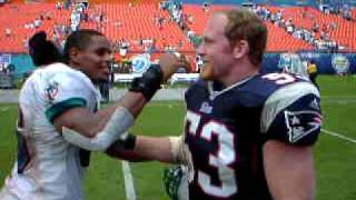 Miami Dolphins Zach Thomas and New England Patriots Larry Izzo Talk After a Game with the Patriots [upl. by Anastos458]