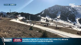 quotOn a fait un bonhomme de terrequot la neige manque dans les Pyrénées [upl. by Nit]