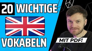 20 Wichtige Englische Unregelmäßige Verben die du wissen musst mit Übungen und PDF Englisch Lernen [upl. by Adnaugal]