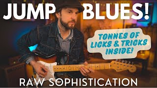 Jump Blues Guitar lesson Dirty jazz licks vintage swagger amp searing tone Junior Watson style [upl. by Ardehs]