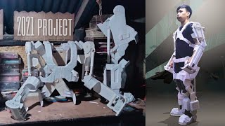 This is how I make my own exoskeleton suit by using cardboard and some Ewaste  2021 project [upl. by Enyaj]